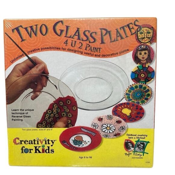 Creativityforkids two glass plates 4 U 2 paint new in box - Picture 1 of 6